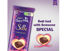 Cadbury Dairy Milk Silk Plain Valentine Chocolate, Bar 60G (Pack Of 8)