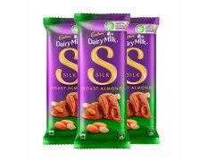 Cadbury Dairy Milk Silk Roasted Almonds Chocolate Bar, Pack Of 3 X 143G