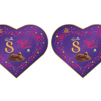 Cadbury Dairy Milk Silk Valentine Hearts And Roses Valentine Heart Shaped Chocolate Box Bars (153 G) Pack Of 2