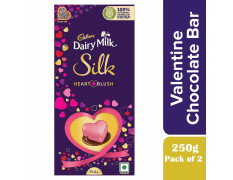 Cadbury Dairy Milk Silk Valentine's Heart Blush Bar, 250G (Pack Of 2)