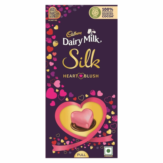 Cadbury Dairy Milk Silk Valentine's Heart Blush Bar, 250G (Pack Of 2)