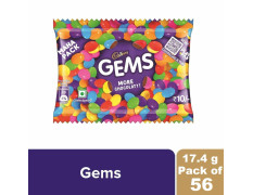 Cadbury Gems Chocolate, 17.4 G Pack Of 56
