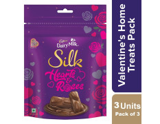 Cadbury Silk Home Treats Valentine Chocolates, 153G (Pack Of 3)