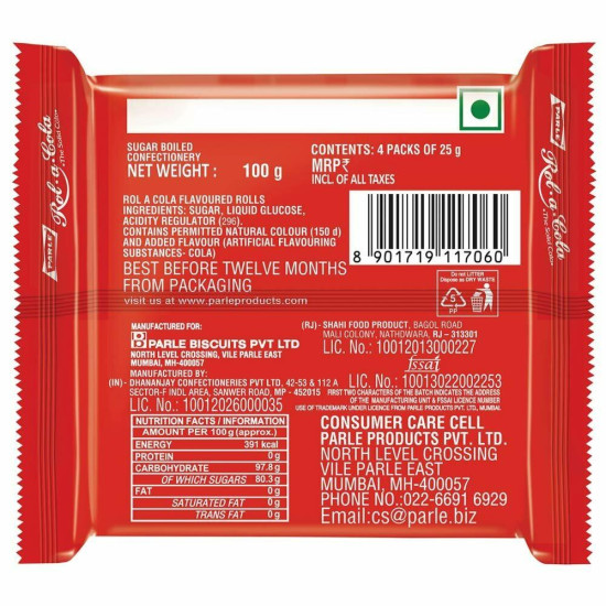 Parle Rol . A . Cola Candy 100 G