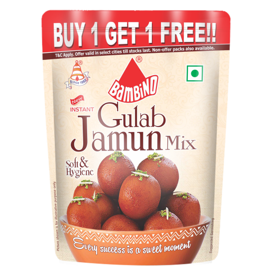 Bambino Instant Gulab Jamun Mix 160 Gms (Buy One Get One)