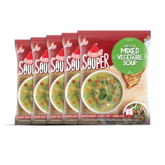 Bambino Nutritious Mix-Veg Soup 45G (Pack Of 5)