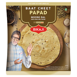 Bikaji Bikaneri Baat Cheet Papad | Pappadum | Medium Spicy | Pack Of 2|400 Gm Each | 800 Gm