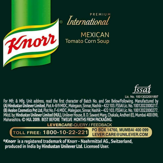 Knorr International Mexican Tomato Corn Soup 50 G