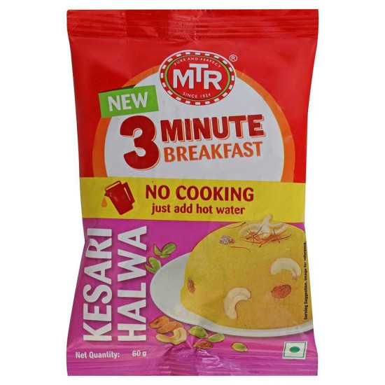 MTR 3 Minute Breakfast Kesari Halwa Mix 60 G