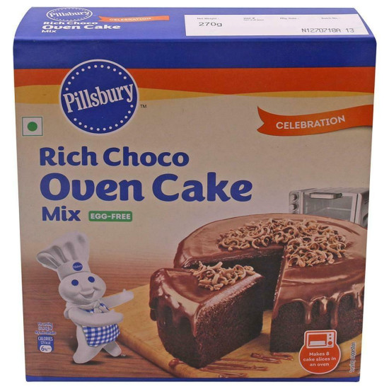 Pillsburry Eggless Rich Choco Oven Cake Mix 270 G