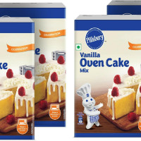 Pillsbury Oven Cake Mix, Vanilla, (Pack Of 4 - 225 Gm Each)