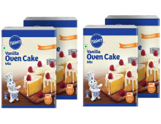 Pillsbury Oven Cake Mix, Vanilla, (Pack Of 4 - 225 Gm Each)