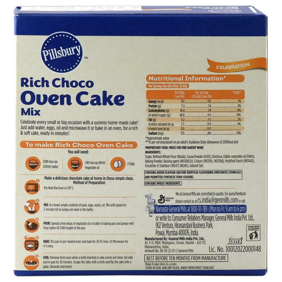 Pillsbury Rich Choco Oven Cake Mix 285 G