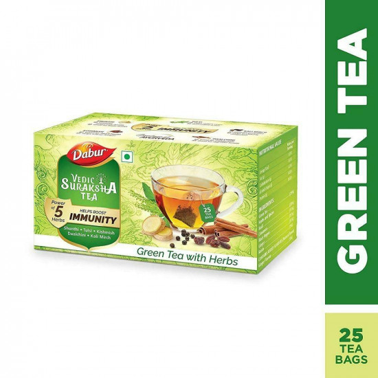Dabur Vedic Suraksha Green Tea 1.5 G (25 Pcs)