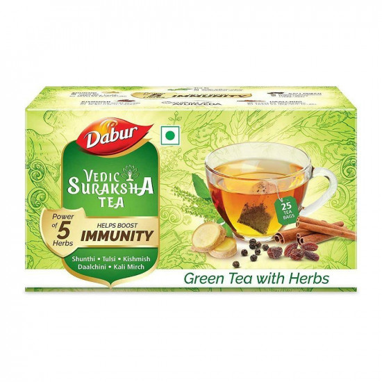 Dabur Vedic Suraksha Green Tea 1.5 G (25 Pcs)