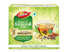 Dabur Vedic Suraksha Green Tea Bags 1.5 G (10 Pcs)
