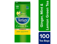 Tetley Ginger, Mint And Lemon Green Tea Bags 100 Pcs
