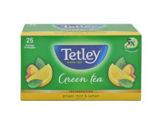 Tetley Ginger Mint And Lemon Green Tea Bags 25 Pcs