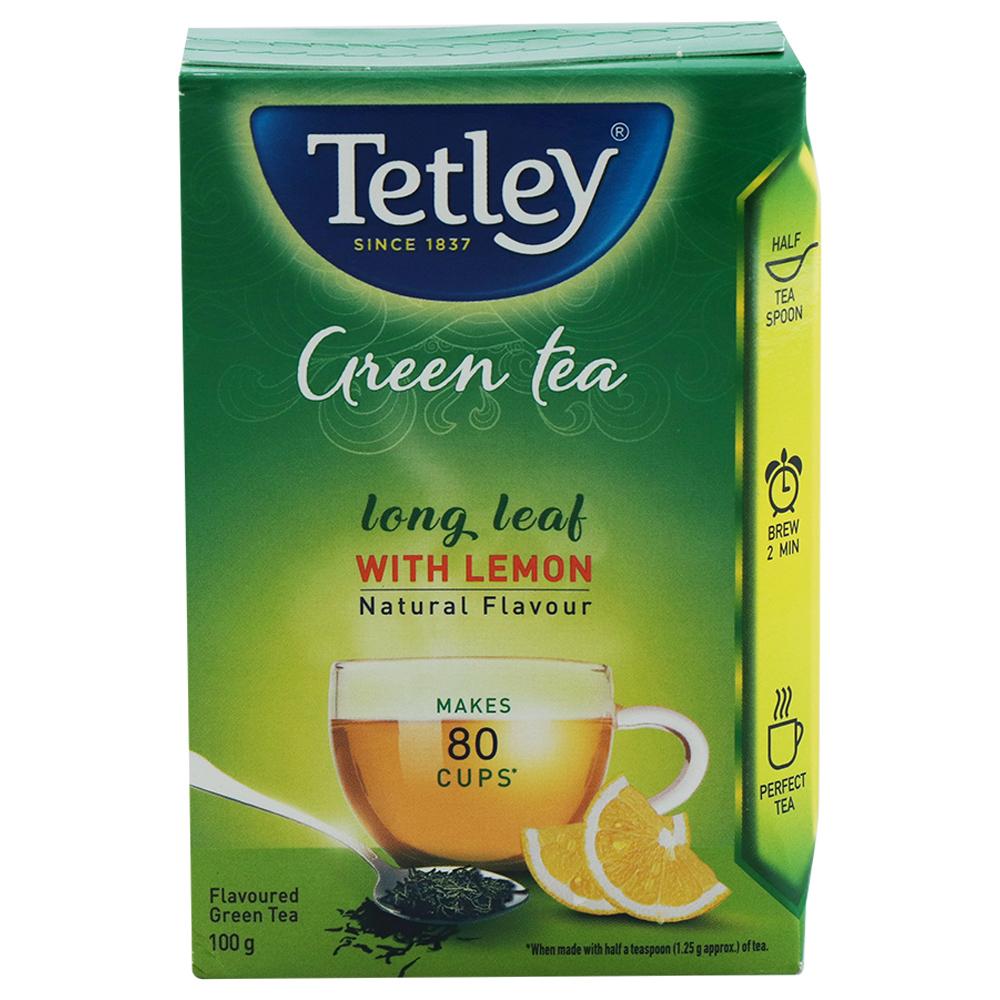 Tetley Long Leaf With Lemon Natural Green Tea 100 G Bazaar5 Germany