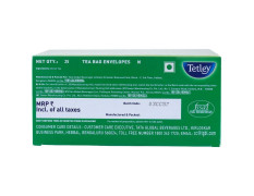 Tetley Pure Original Green Tea Bags 25 Pcs