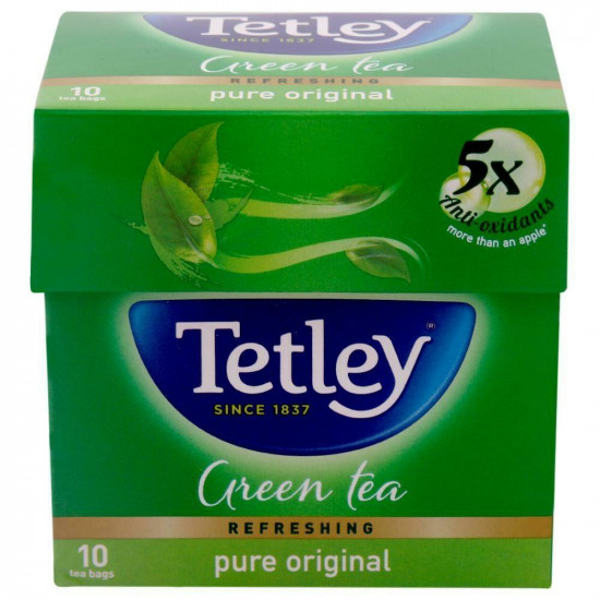 Tetley Regular Green Tea Bags (10 Pcs)