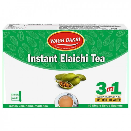 Wagh Bakri Instant Elachi Tea Premix 140 G (14 G X 10 Sachets)