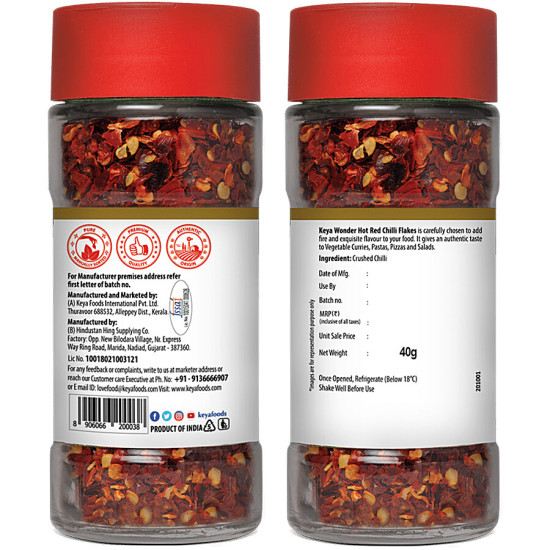 Keya Chilli Flakes - Red 40 g