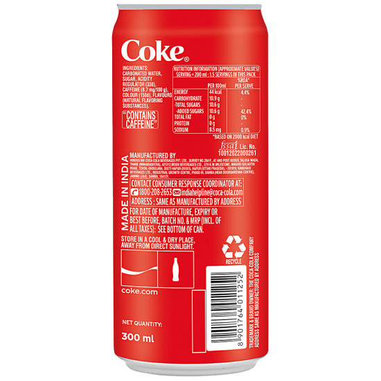 Coca Cola Original Taste Soft Drink 300 ml