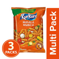 Kurkure Kurkure Namkeen - Masala Munch, 3X70 G Multipack