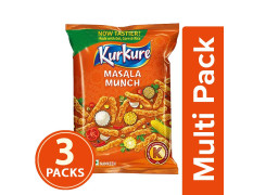 Kurkure Kurkure Namkeen - Masala Munch, 3X70 G Multipack