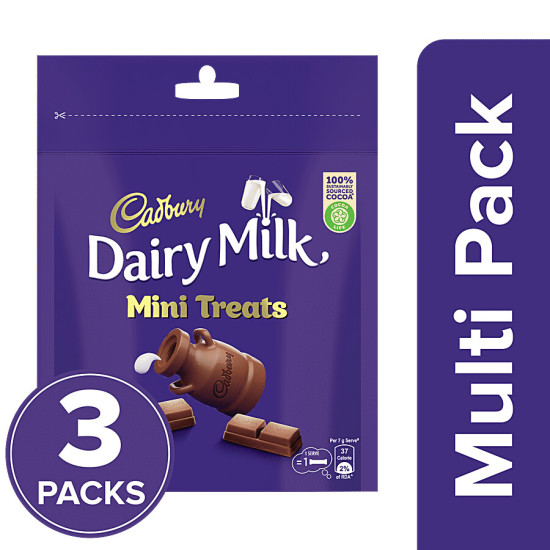 Cadbury Dairy Milk Minis Chocolate Home Treats Pack 3 x 119 g