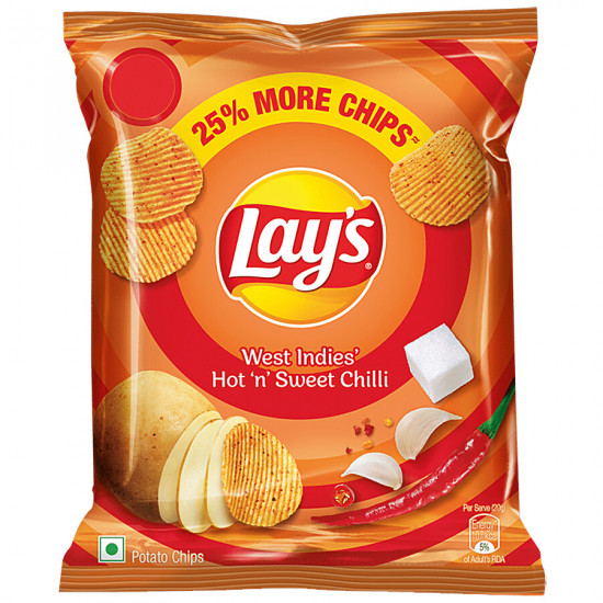 Lay's West Indies Hot n Sweet Chilli Potato Chips, 48 grams