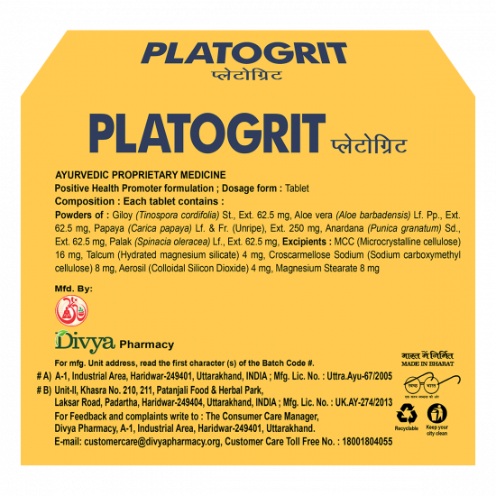 Divya Platogrit 3 U X 20 N 34 g