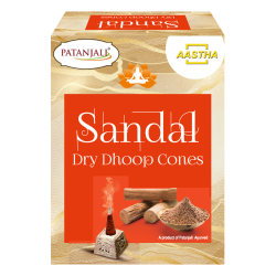 Aastha Sandal Dry Dhoop Cone 20 g