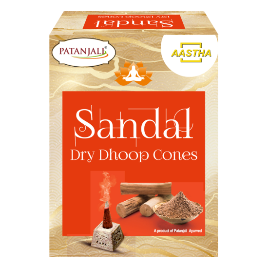 Aastha Sandal Dry Dhoop Cone 20 g