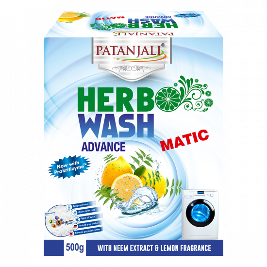 Patanjali Herbo Wash Advance Matic Detergent Powder 500 g