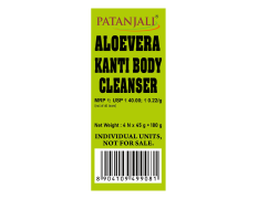 Patanjali Aloevera Kanti Body Cleanser Pack of 4 180 g