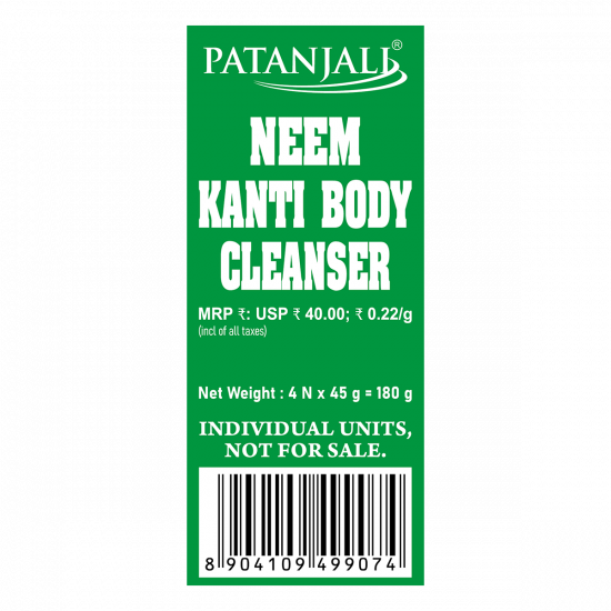 Patanjali Neem Kanti Body Cleanser 4x1 45 Gm 180 g