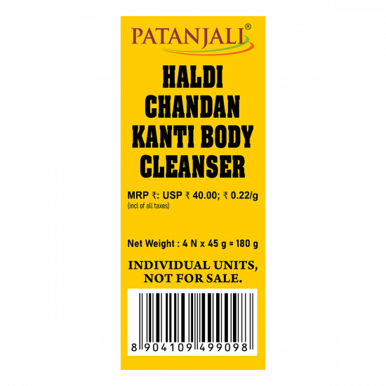 Haldi Chandan Kanti Body Cleanser 4x1 45gm 180 g