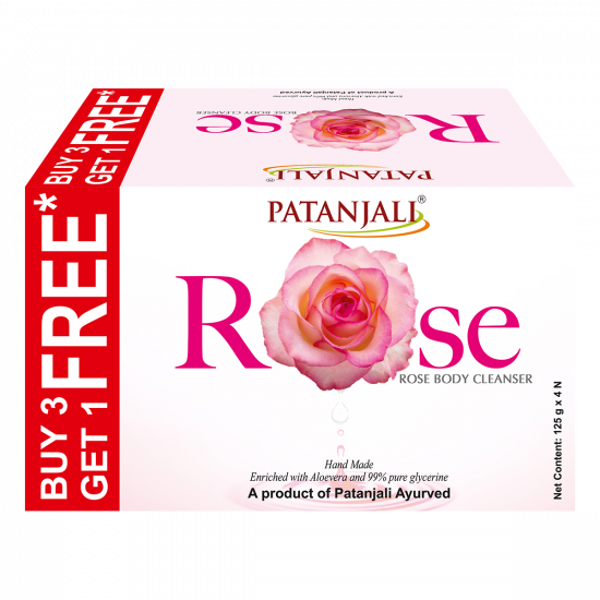 Patanjali Rose Body Cleanser 125g C.o. B3g1 Free 375 g