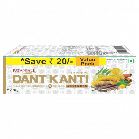 Patanjali Dant Kanti Dental Cream Adv 2x100 g 200 g