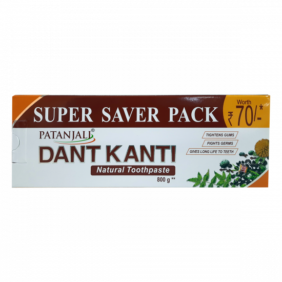 Patanjali Dant Kanti Natural Toothpaste Value Pack 800 g