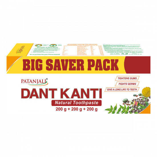 Dant Kanti Natural 200gx3 Big Saver Pack 600 g