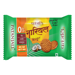 Patanjali Nariyal Biscuits 250 g - Crispy Coconut Delight