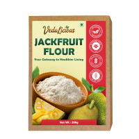 VedaLicious Premium Green Jackfruit Flour – Gluten-Free, High Fiber Superfood for Baking, Cooking, and Smoothies – 200g