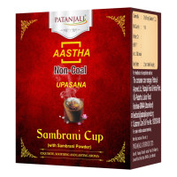 Patanjali Aastha Sambrani Cup – Natural Incense for Pooja, Meditation & Air Purification