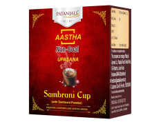 Patanjali Aastha Sambrani Cup – Natural Incense for Pooja, Meditation & Air Purification