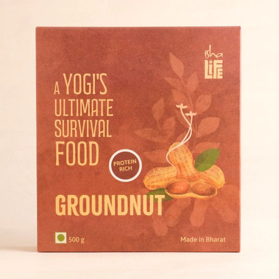 Isha Life Groundnut (Peanut) Yogic Superfood 500g Natural Plant Protein & Energy-Rich Snack