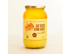 Isha Life Pure A2 Desi Cow Bilona Ghee 1 Litre | Made from Curd of Grass-Fed Desi Cows | Traditional Hand-Churned Ghee