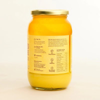 Isha Life Pure A2 Desi Cow Bilona Ghee 1 Litre | Made from Curd of Grass-Fed Desi Cows | Traditional Hand-Churned Ghee